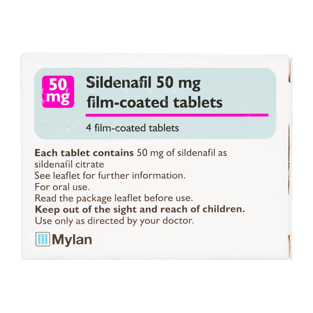 [バイアグラジェネリック]シルデナフィル50mg 【1箱4錠】
