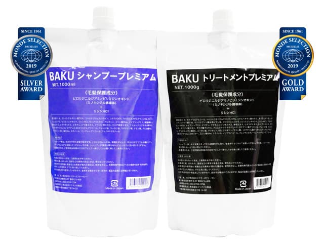 [Doctors pharmacy]ドクターズファーマシー BAKU シャンプープレミアム＋トリートメントプレミアム(大容量詰め替えパック) 【1袋1000ml+1000g】