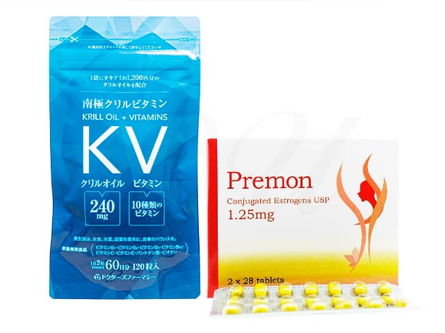 プレモン1.25mg56錠2箱＋[ドクターズファーマシー]南極クリルビタミン120粒1袋