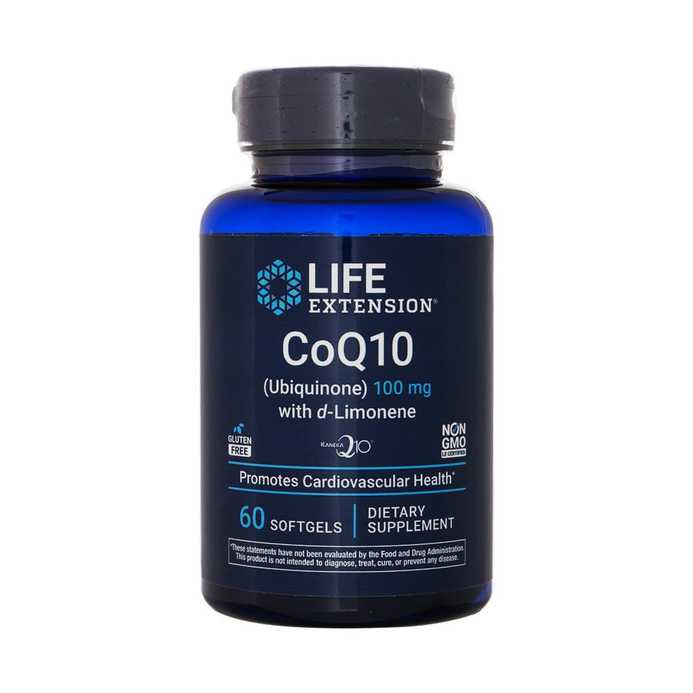 [LIFE EXTENSION]CoQ10(ユビキノン)100mg with d-リモネン 【1本60ソフトジェル】