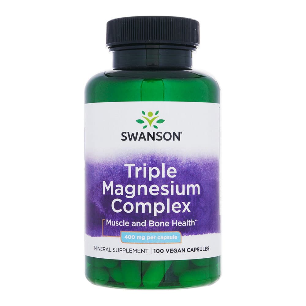 [SWANSON]トリプルマグネシウムコンプレックス400mg 【1本100ベジカプセル】