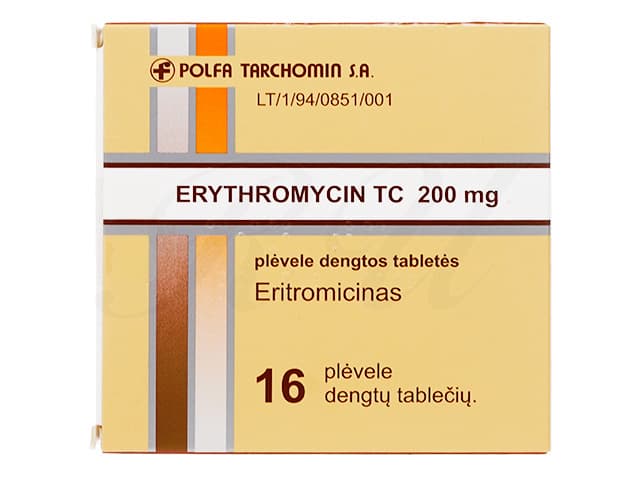 エリスロマイシンTC200mg 【1箱16錠】
