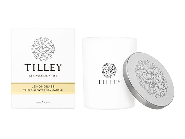 [Tilley]レモングラストリプルセンティッドソイキャンドル 【1本240g】