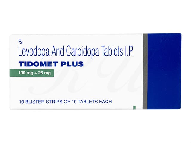[ネオドパストン/メネシット同成分]ティドメットプラス100mg＋25mg 【1箱100錠】
