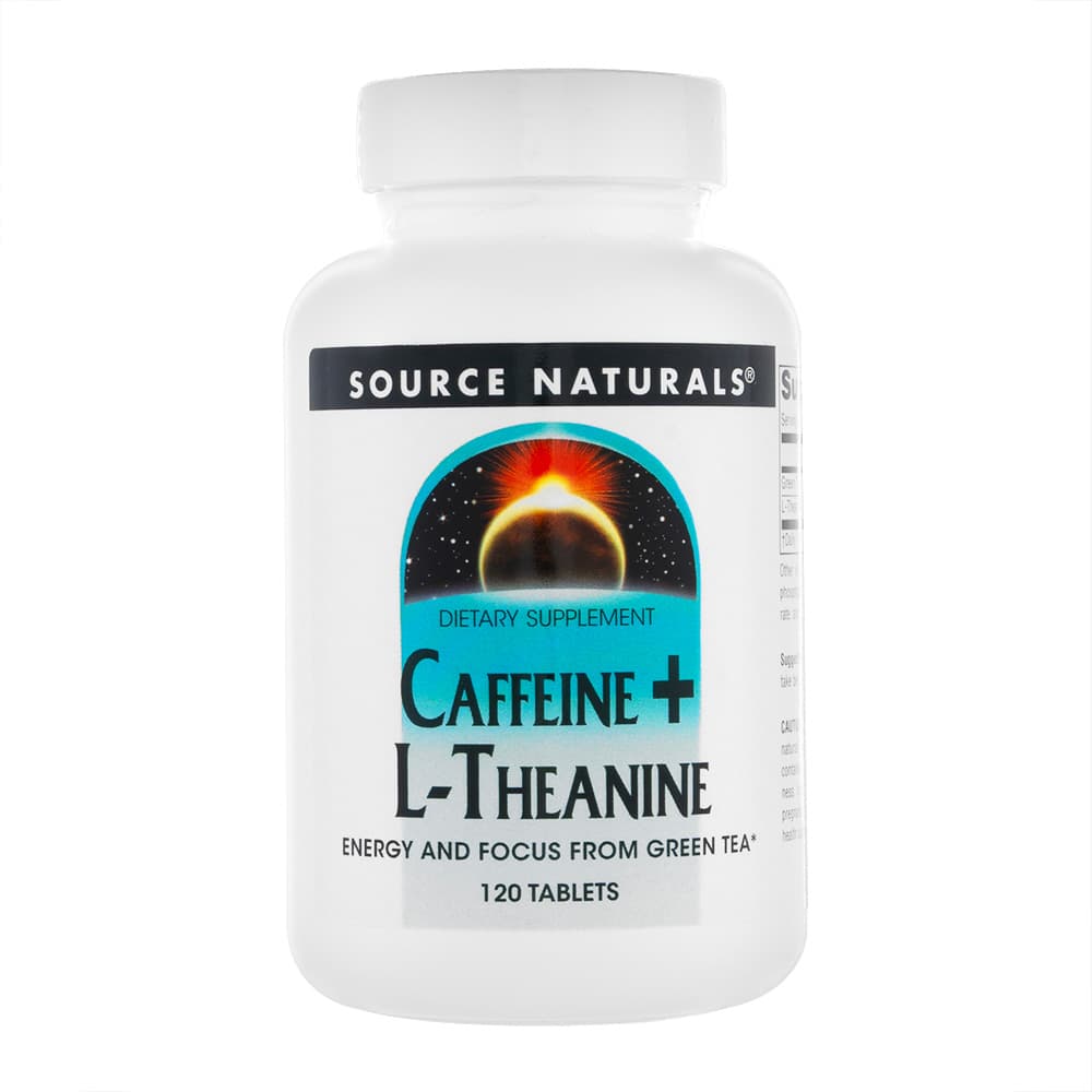 [SOURCE NATURALS]カフェイン＋L-テアニン 【1本120錠】
