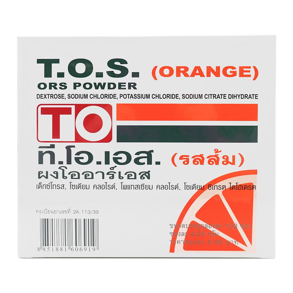 T.O.S. オレンジ味(ORSパウダー) 【1箱4.25g x 100袋】