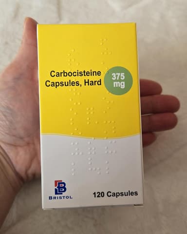 [ムコダインジェネリック]カルボシステイン375mg 【1箱120カプセル】 レビュー投稿画像 サムネイル