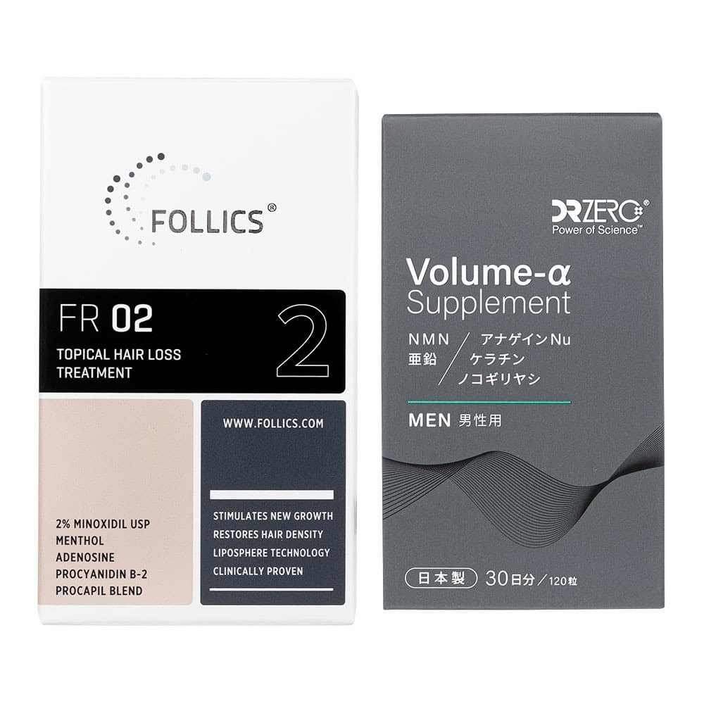 フォリックス FR02 ローション60mL 1本+ドクターゼロ ボリュームαサプリメント120錠 1箱(男性用) 【1セット】